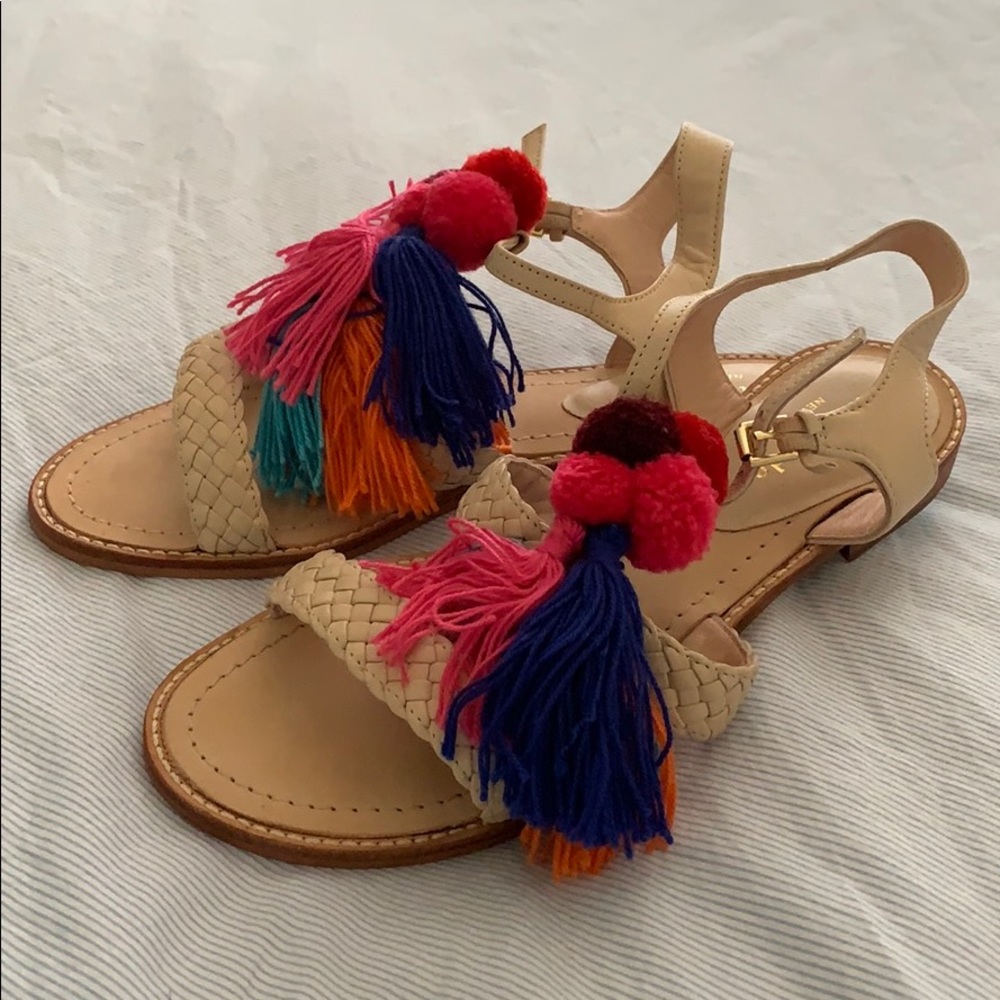 Kate Spade Pom Pom Tassel Sandels